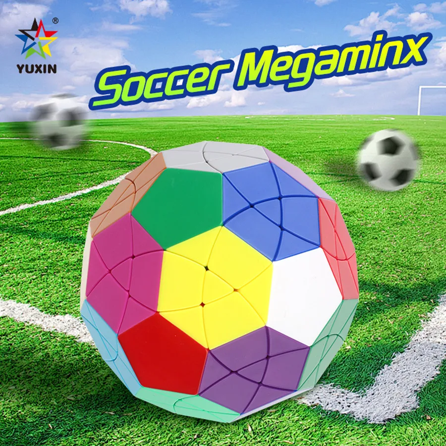 Yuxin Huanglong Soccer Megaminx Cube magique pour enfants, jouet de puzzle sans autocollant, document extraterrestre à douze axes, 32 visages