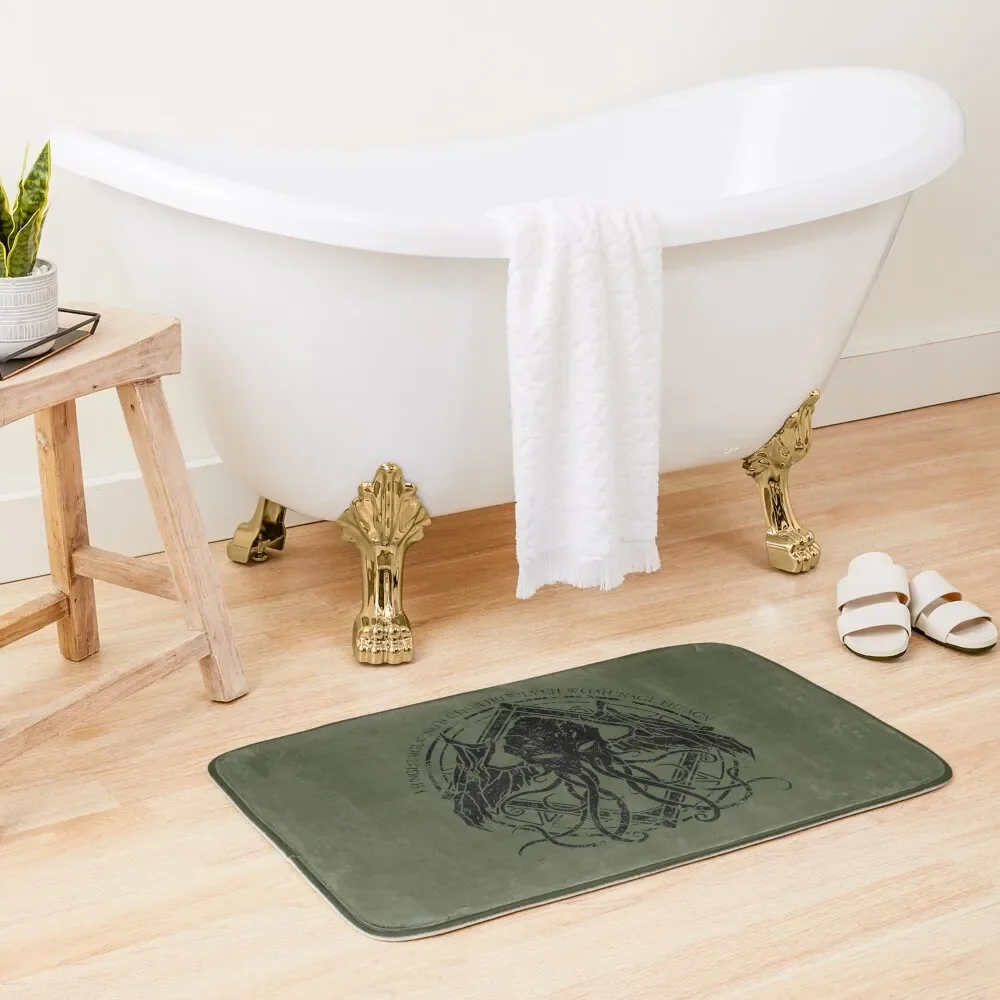 

Cthulhu - Lovecraft - Distressed chant design v2 Bath Mat Bathroom Foot Bathroom Accessories Sets Luxury Absorbent Bathroom Mat