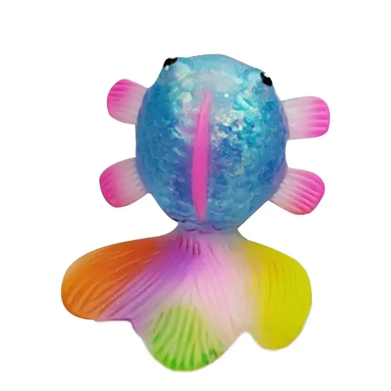 Maltose Fish Soft Toys Colorful Venting Pinch Toy Anti-Unhappiness Fish Pinchable Squeeze Toy For Family Boys Girls Friends