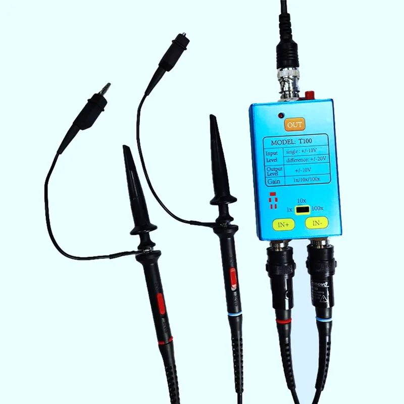 

10M Bandwidth Oscilloscope Differential Gain Split Probes Weak Electrical Signal Measurement Tool 100X Signals Amplifier-B51B