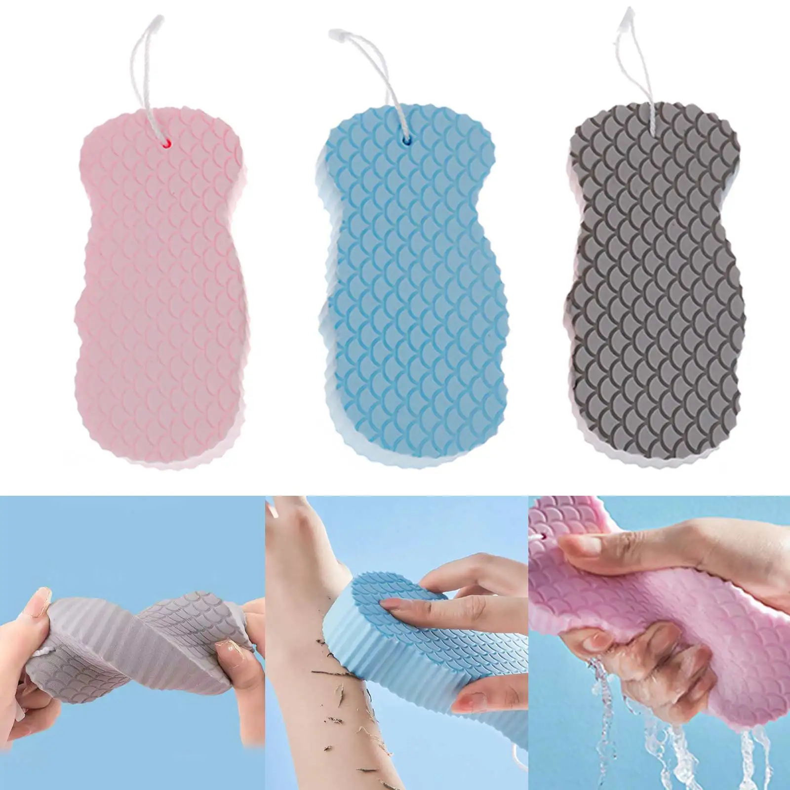 

Super Soft Exfoliating Bath Sponge Reusable Body Scrubber Exfoliator Dead Skin Remove Bath Shower Sponge for Adults Children