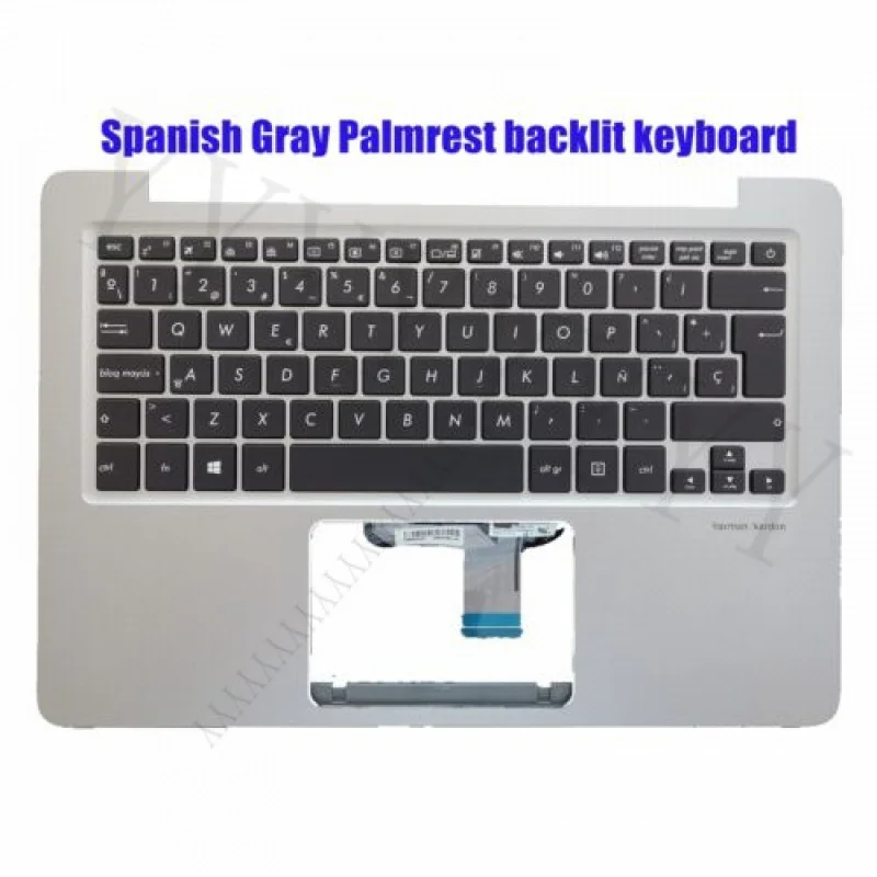 

QSpanish Gray Palmrest backlit keyboard for Asus UX410U UX410UA UX410UF UX410UQ