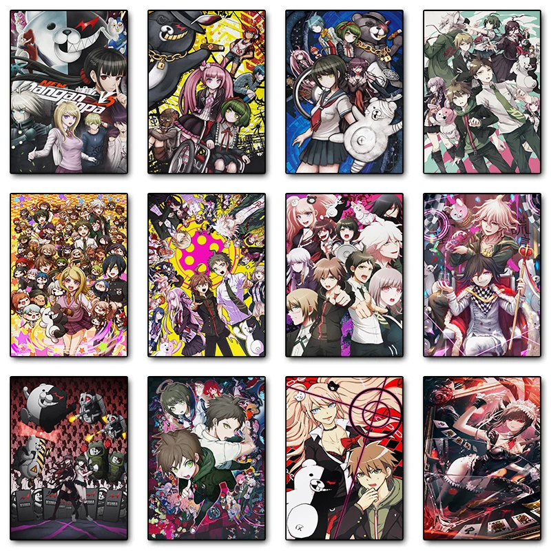 Classic Anime Game Series D-Danganronpa Posters and Prints Canvas Printing Wall Art Picture for Kawaii Room Home Decor Gifts