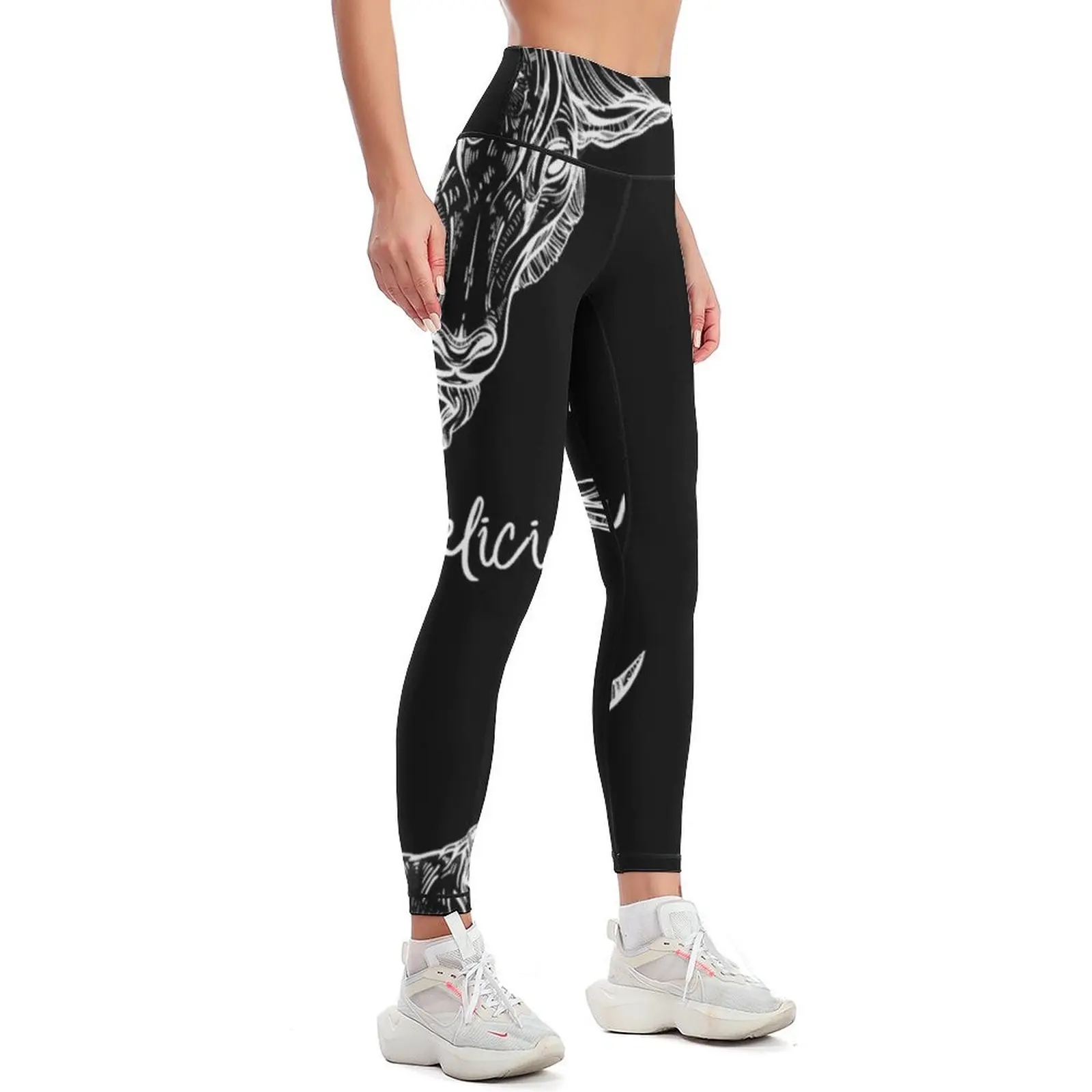 Black Phillip the Goat - Live Deliciously Leggings Pants sport Clothing fitness Fitness woman Womens Leggings