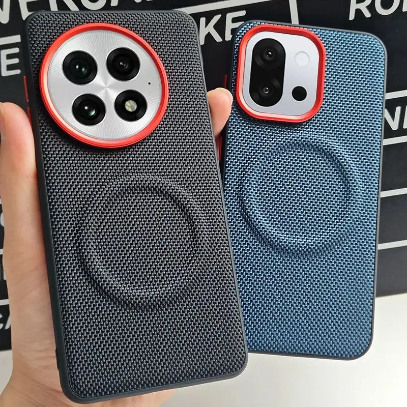 For OnePlus 13T Case Luxury PU Leather Magnetic Wireless Charging Protect Back Cover Case For OnePlus 13 13R One Plus 13T Shell