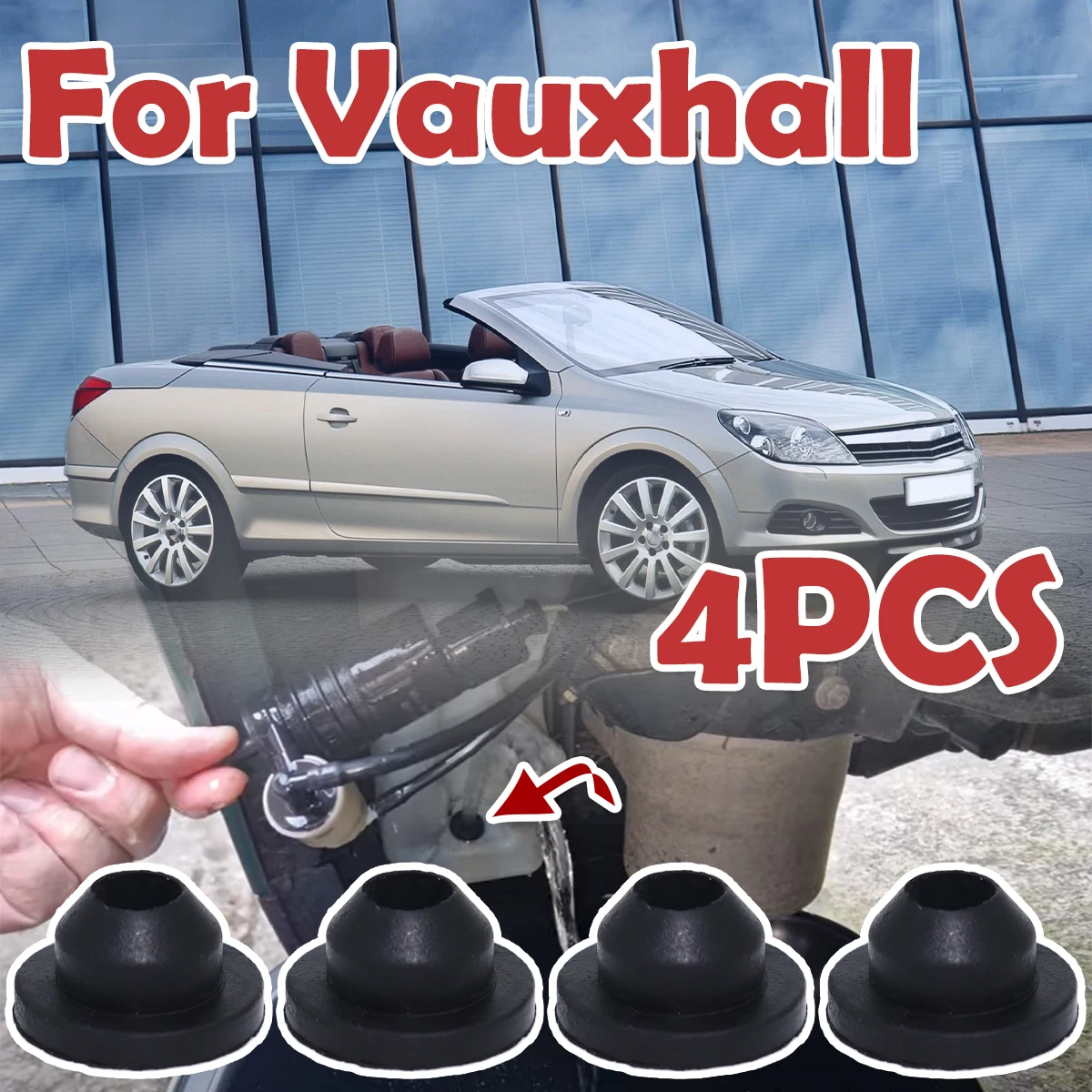 

4X Windshield Washer Headlight Pump Seal Water Reservoir Gasket Grommet Mount Rubber Bung Cap Clip Plug For Vauxhall Astra Tigra