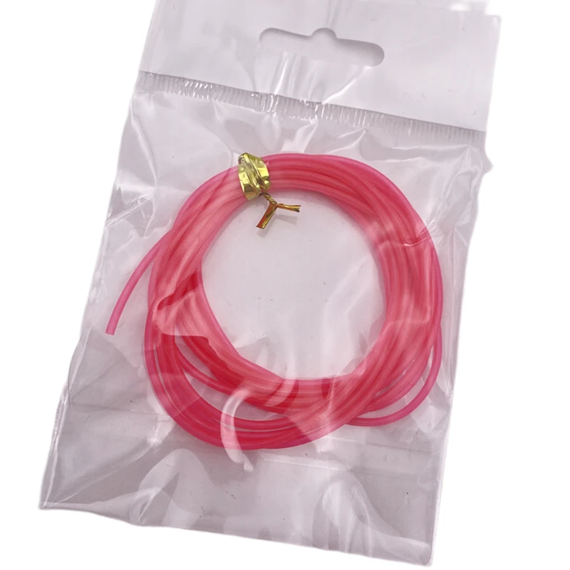 2Pack*2mGlow Tube Fishing Night Luminous Fluorescent Tube Line Rig Making Silicone Glow Pipe Fishing Sleeve Bait Rig