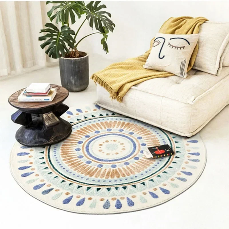 Round Carpet  Nordic Round Plush Carpet Shaggy Fluffy For Living Room Bedroom Bedside Office Mat