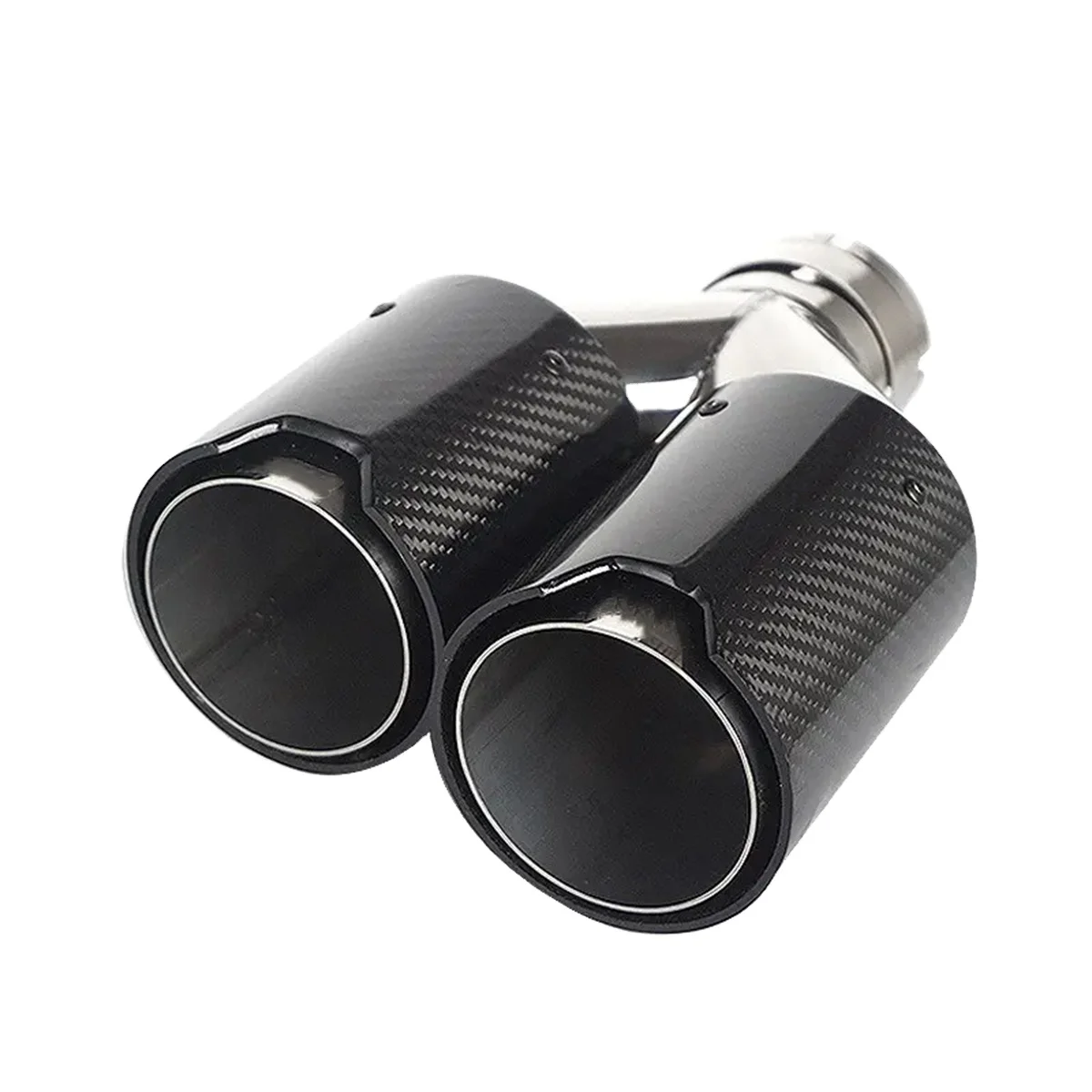 Carbon fiber diameter 63mm outlet 89mm exhaust pipe tail tip M Performance Black carbon fiber + stainless steel muffler tail tip