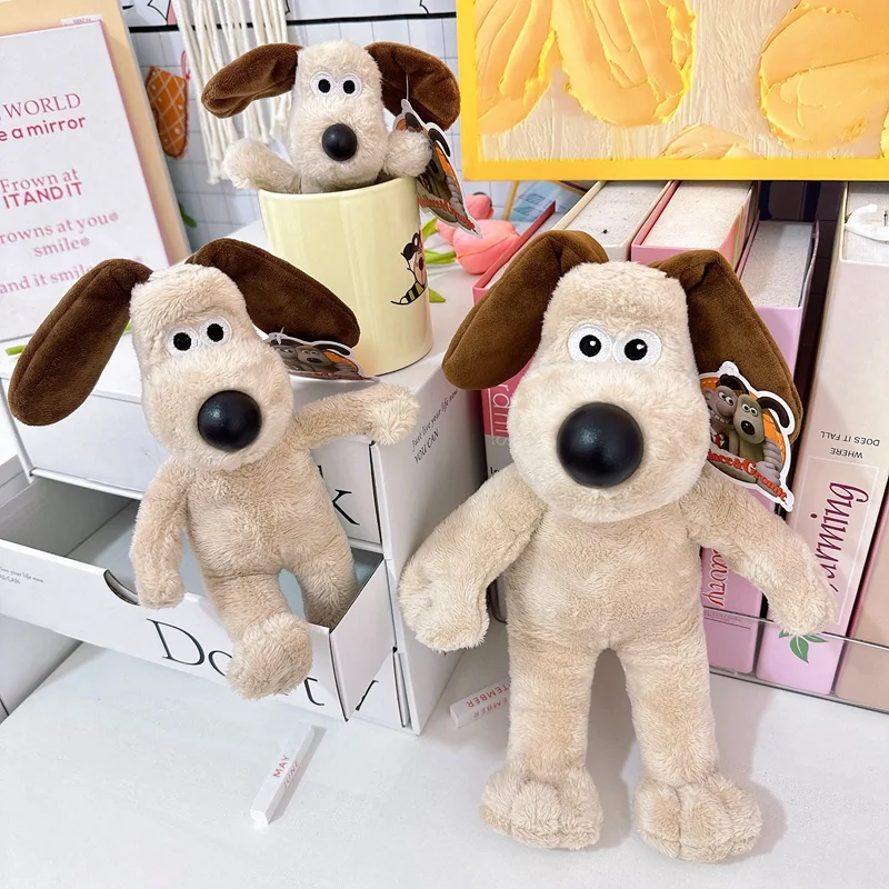 Kawaii Gromit Plush Wallace Toys Chef Dog Anime Puppy Stuffed Dolls Cute Room Decor Dog Toy Collection Kids Birthday Xmas Gift