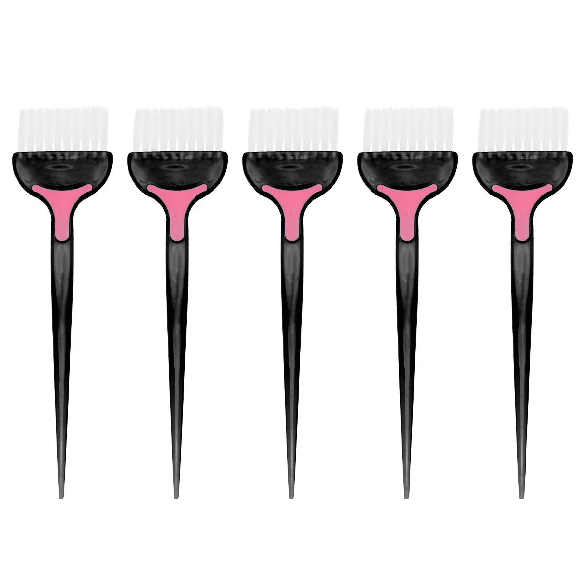 5Pcs Hair Dye Brushes ABS Material Black Professional Salon Home Use Hair Coloring Oil Treatment Application Brush