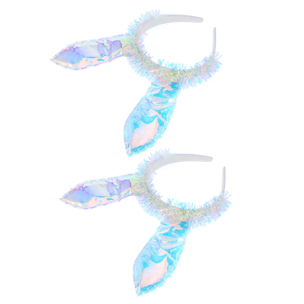 

Rabbit Ear Headb Cute Bunny Ears Hair Hoop Adjustable PVC Wire Plastic Satin Comfortable Cosplay Halloween Accessories
