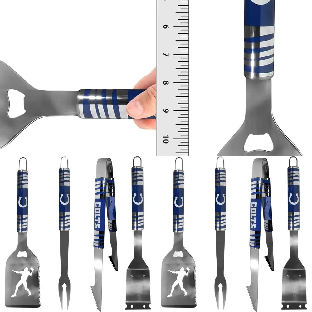 

4-Piece Indianapolis Colts Steel BBQ Tool Set in Team Colors