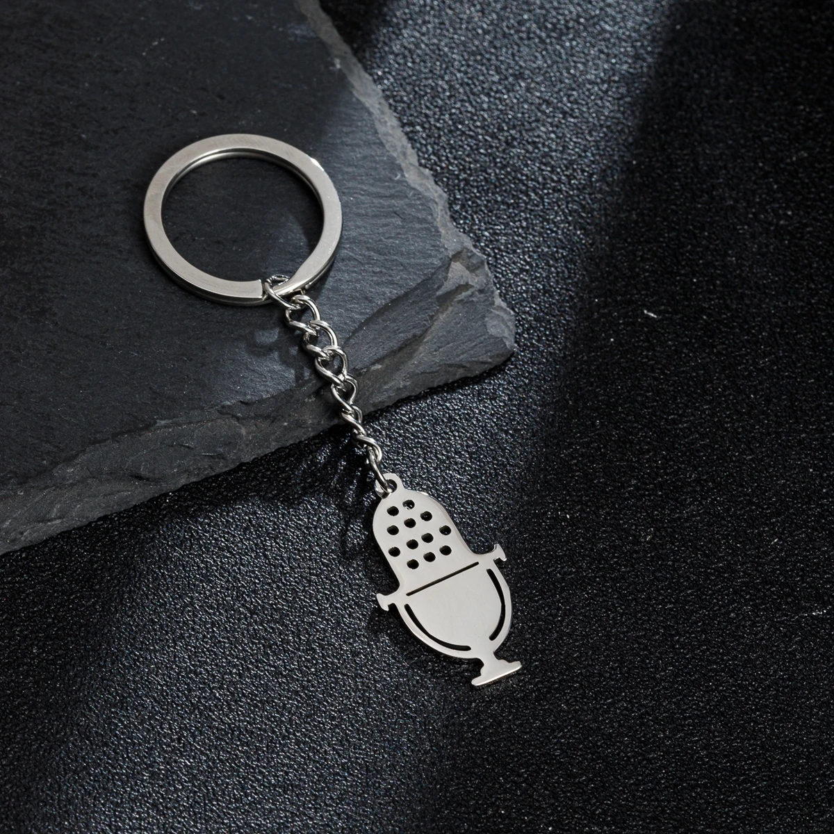 Musical Instrument Keychain For Women Stainless Steel Guitar Accordion Keyring Music Charms Festival Gift Diy Handmade Jewelry