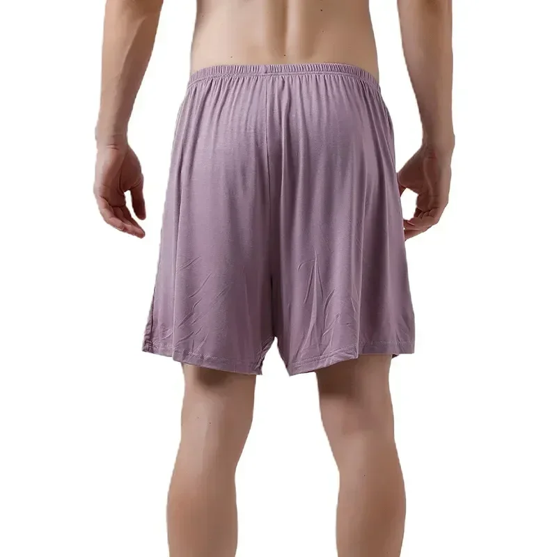 Man Short Waist Pants Cotton Breathable Homewear Sleeping Beach Bottoms Elastic Male Shorts Men Sleep Summer Loose Solid