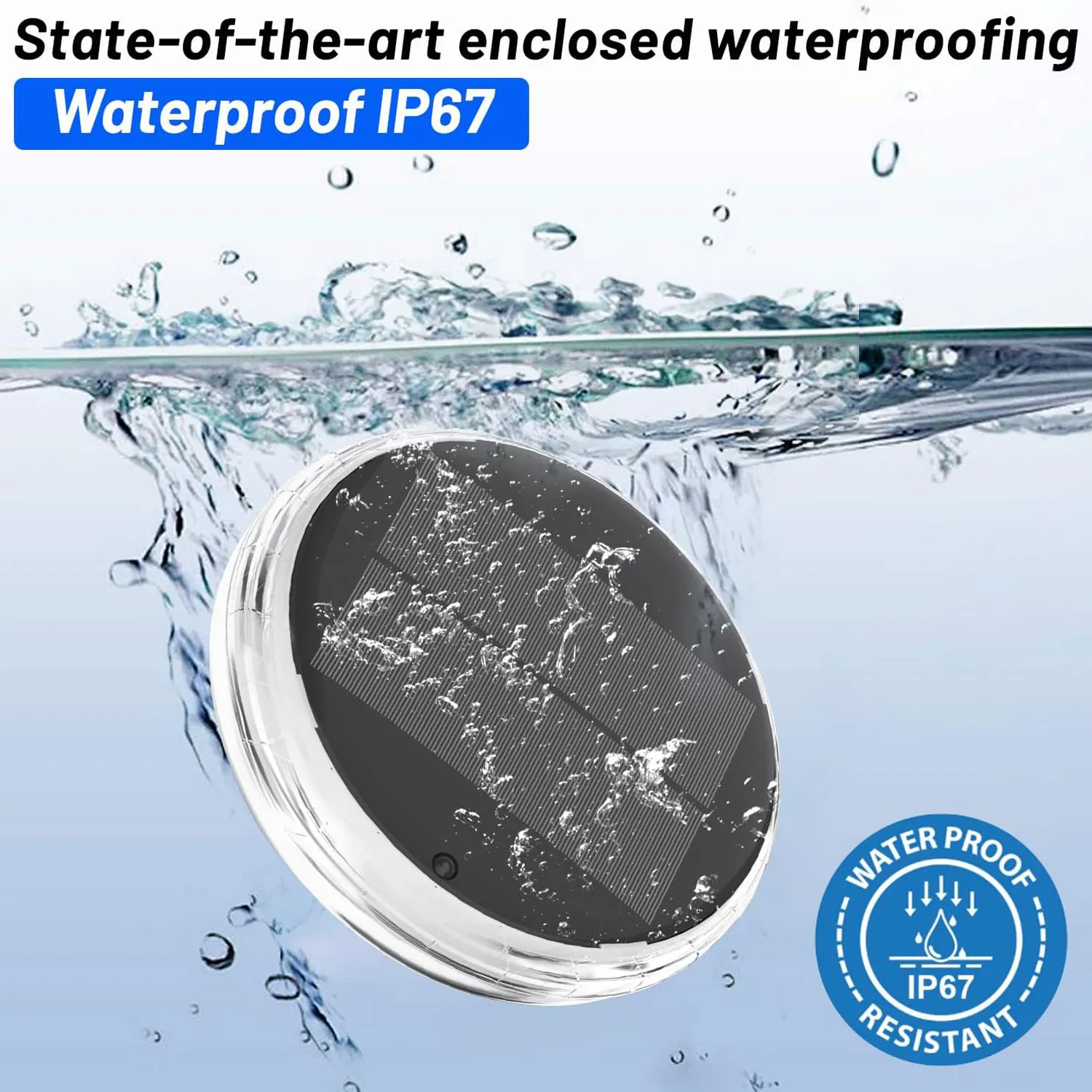 Lumière flottante solaire, lumières de piscine qui flottent avec télécommande, Modes 9 modes de synchronisation d'éclairage, étanche IP67 pour fête à la piscine