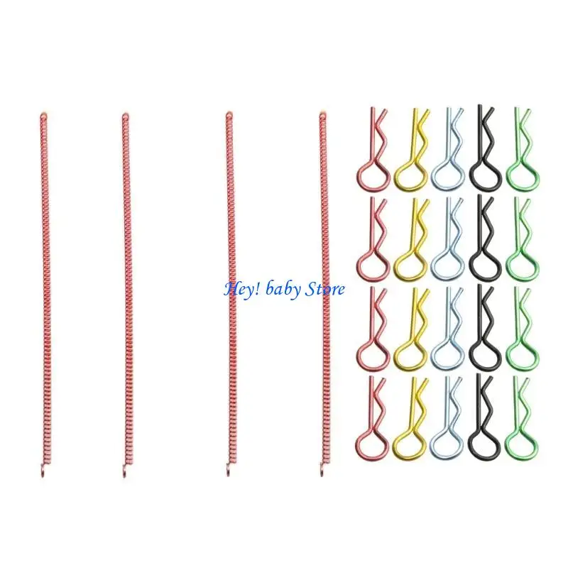 Q1FE Anti-Lost Rope Remote Control Body Shell Clip Wire 1/8 1/10 Remote Control Car