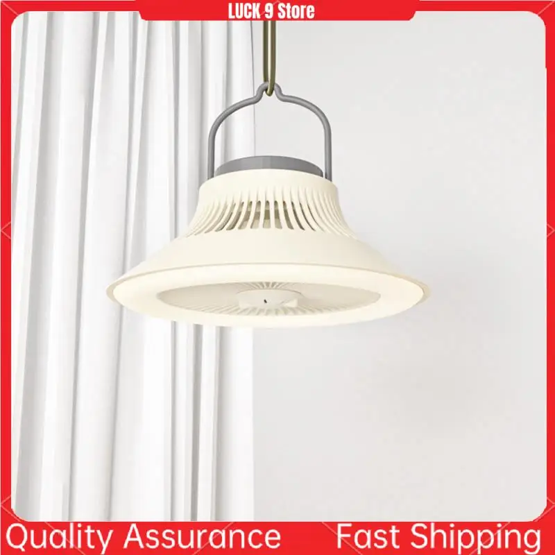 

Portable Camping Fan Rechargeable Desktop Portable Circulator Wireless Ceiling Electric Fan With Power Bank LED Lighting