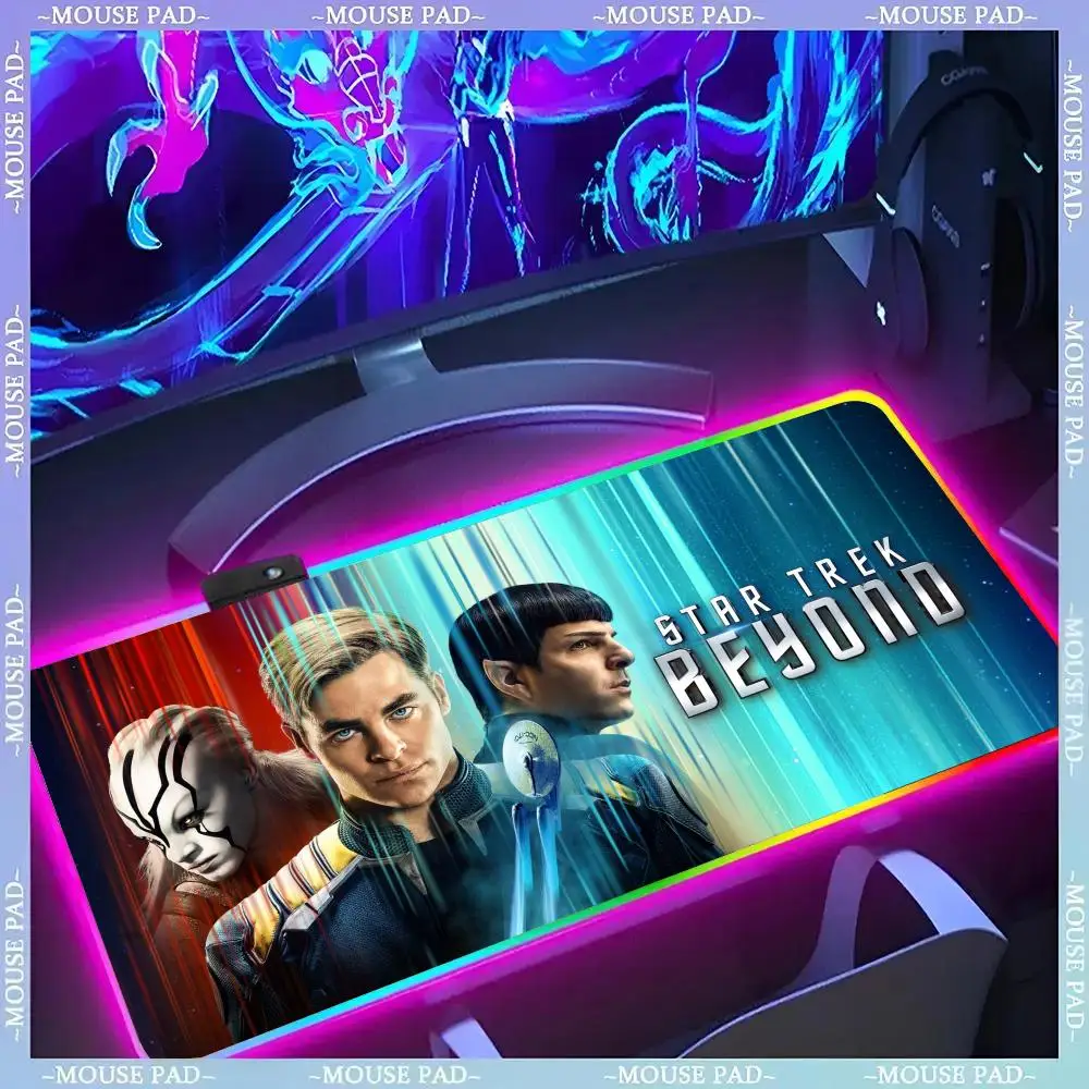 

S-Star T-Treks Mouse Pad Gamer Luminescence Led Mouse Pad Gaming Table Rgb Deskmat Keyboard Pc Mousepad