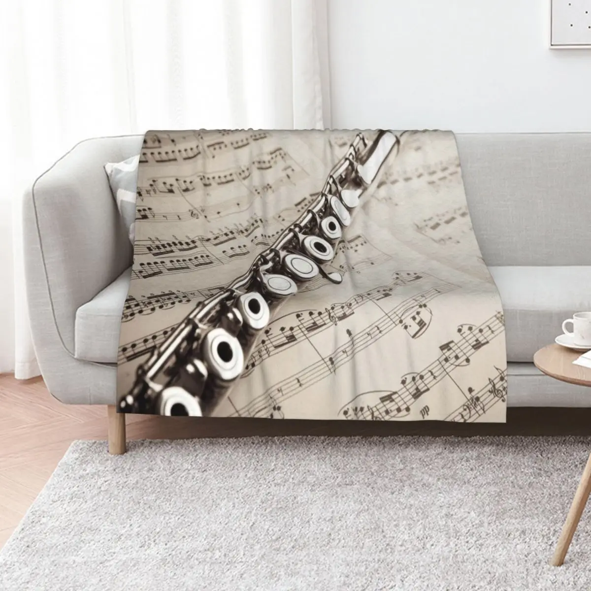 FLUTE WALLPAPER Throw Blanket anime Heavy Beautifuls Luxury Throw Thermals For Travel Blankets