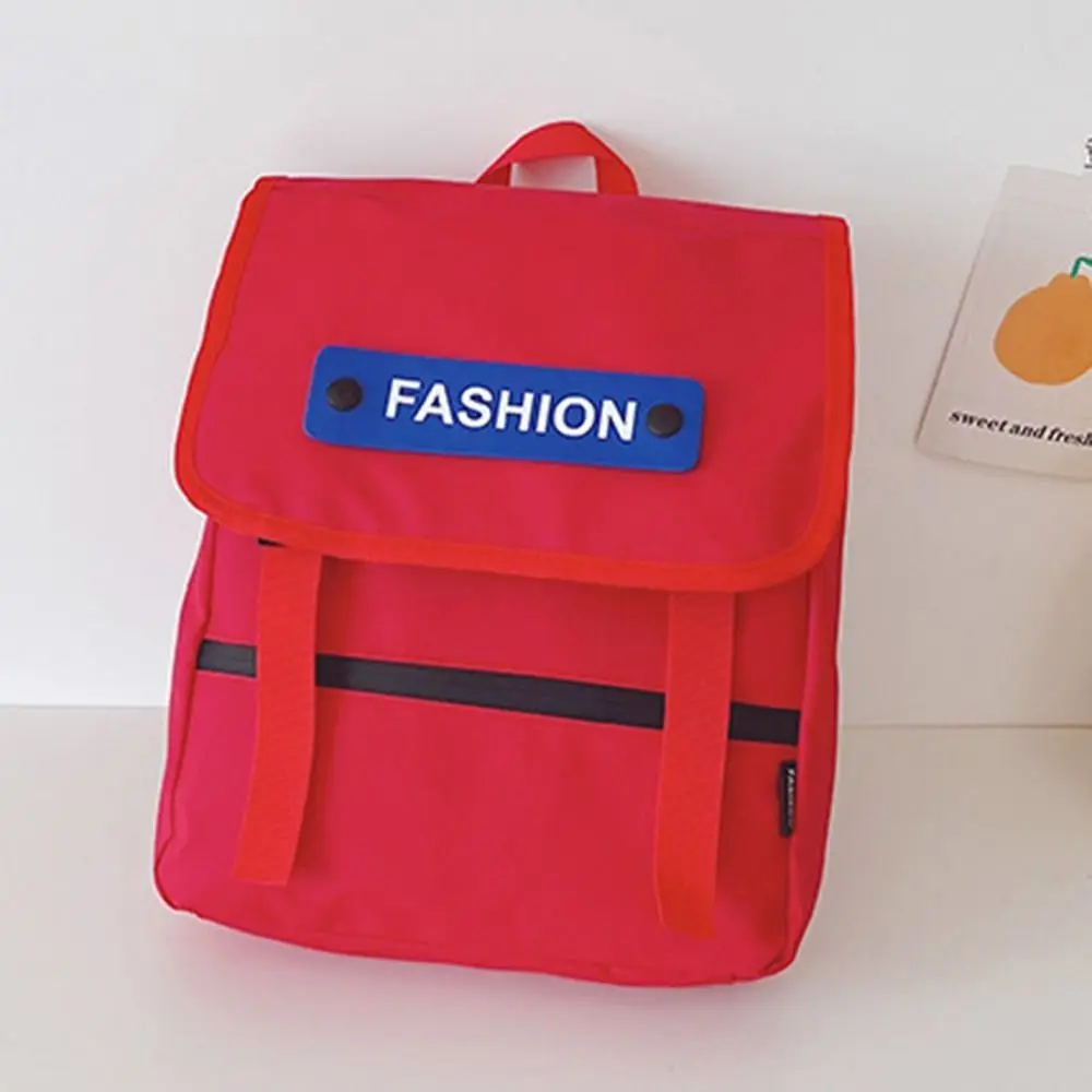 Solid Color Children's Backpack Fashion Large Capacity Students Schoolbag School Bags with Zipper Kids Shoulders Bag Travel