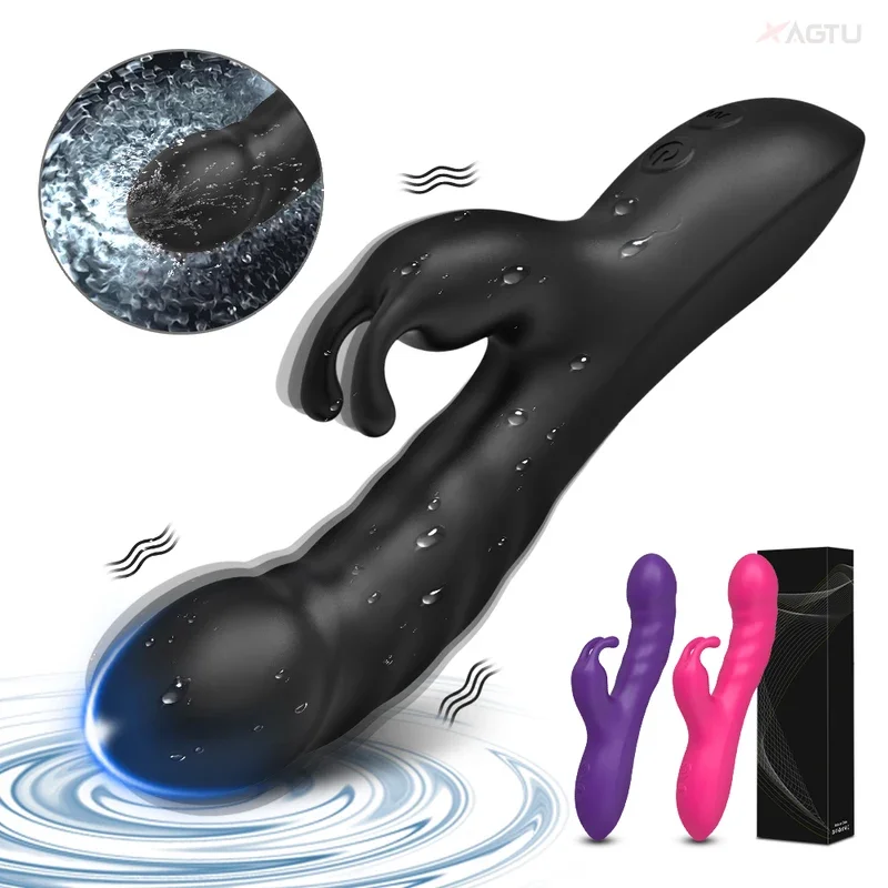 Powerful Rabbit Vibrator Female G Spot Clitoris Stimulator Vagina Nipple Massage Dildo Silent Adults Sex Toy for Women