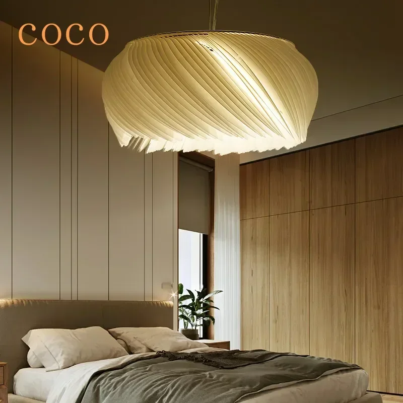 Postmodern LED Parchment Ceiling Pendant Lighting for Living Room Dining Room White Paper Hanging Lamp Home Decoration