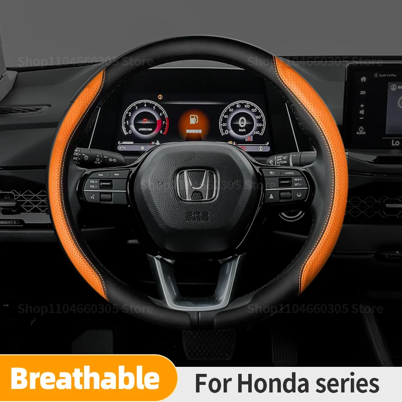 

Чехол на руль автомобиля из кожи Nappa для Honda TYPE R Accord Civic HRV CRV CITY Jazz Odyssey Spirior FIT, автомобильные аксессуары