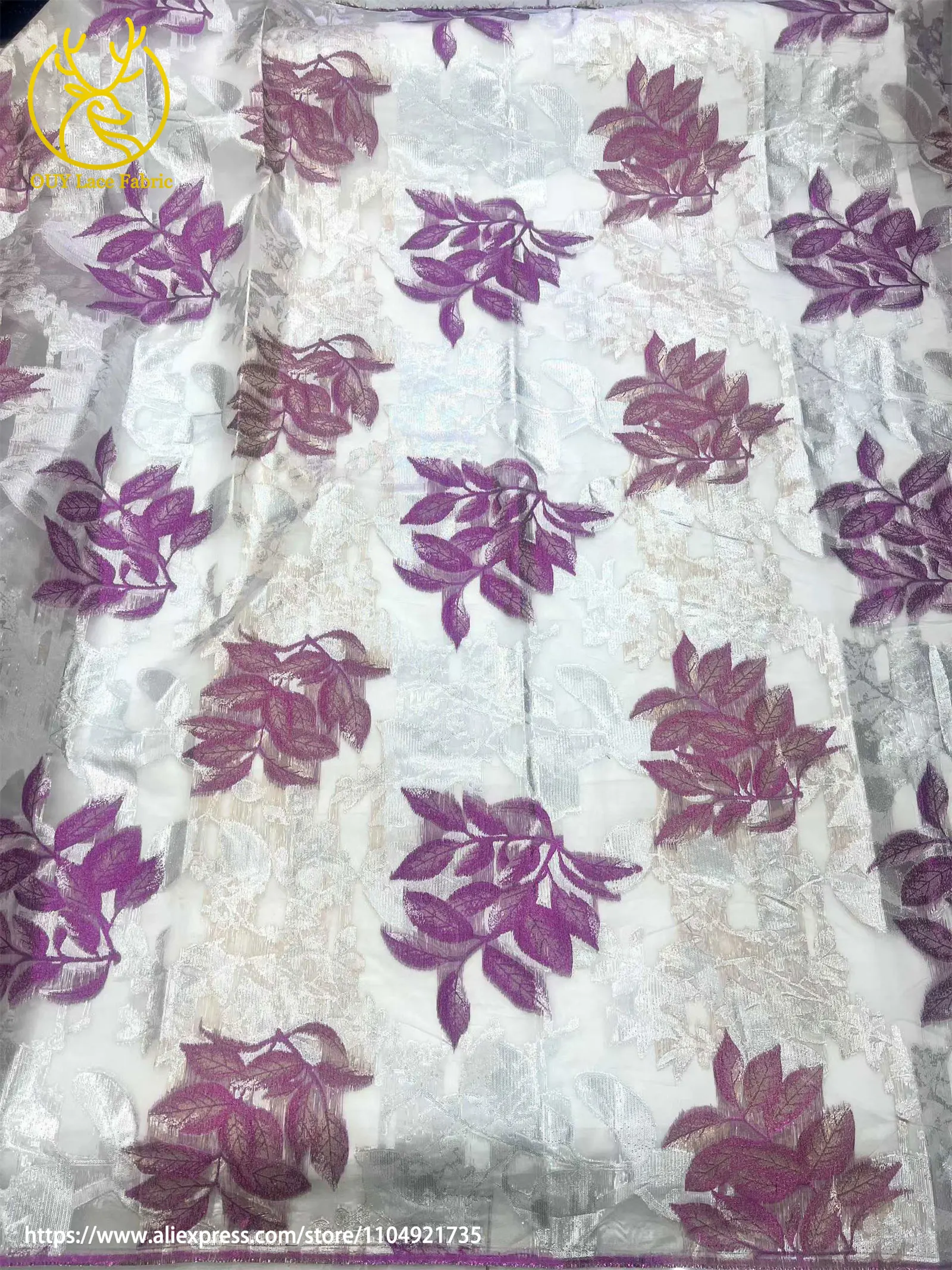 Modischer Afrikanischer Brokat-Spitzenstoff 2026 Nigerianischer Französischer Brokat-Jacquard-Stoff zum Nähen von Damenkleidern für Dinnerpartys – Detail 6