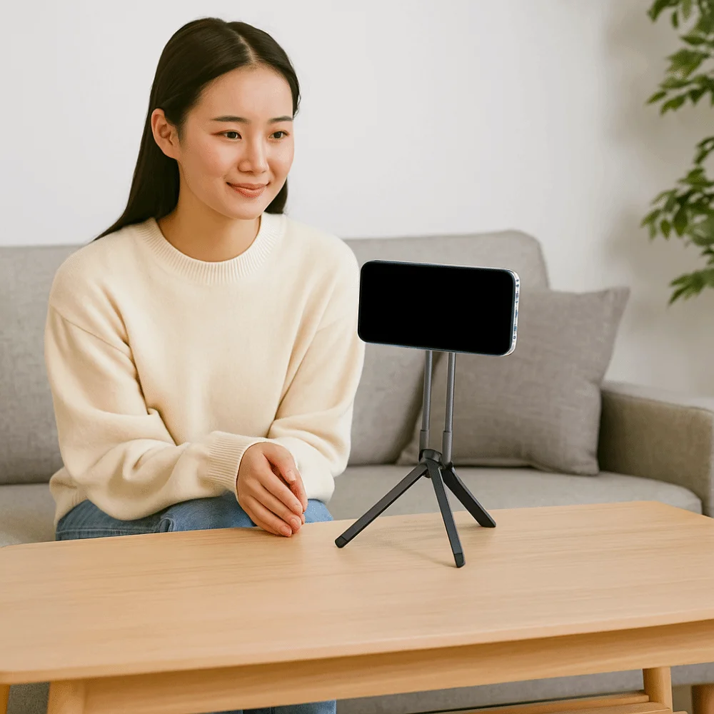 حامل ثلاثي للهاتف مثبت على حلقة تسلق من سبائك الألومنيوم خفيف الوزن وقابل للطي على الوجهين حامل ثلاثي مغناطيسي مع إبزيم قابل للتعديل