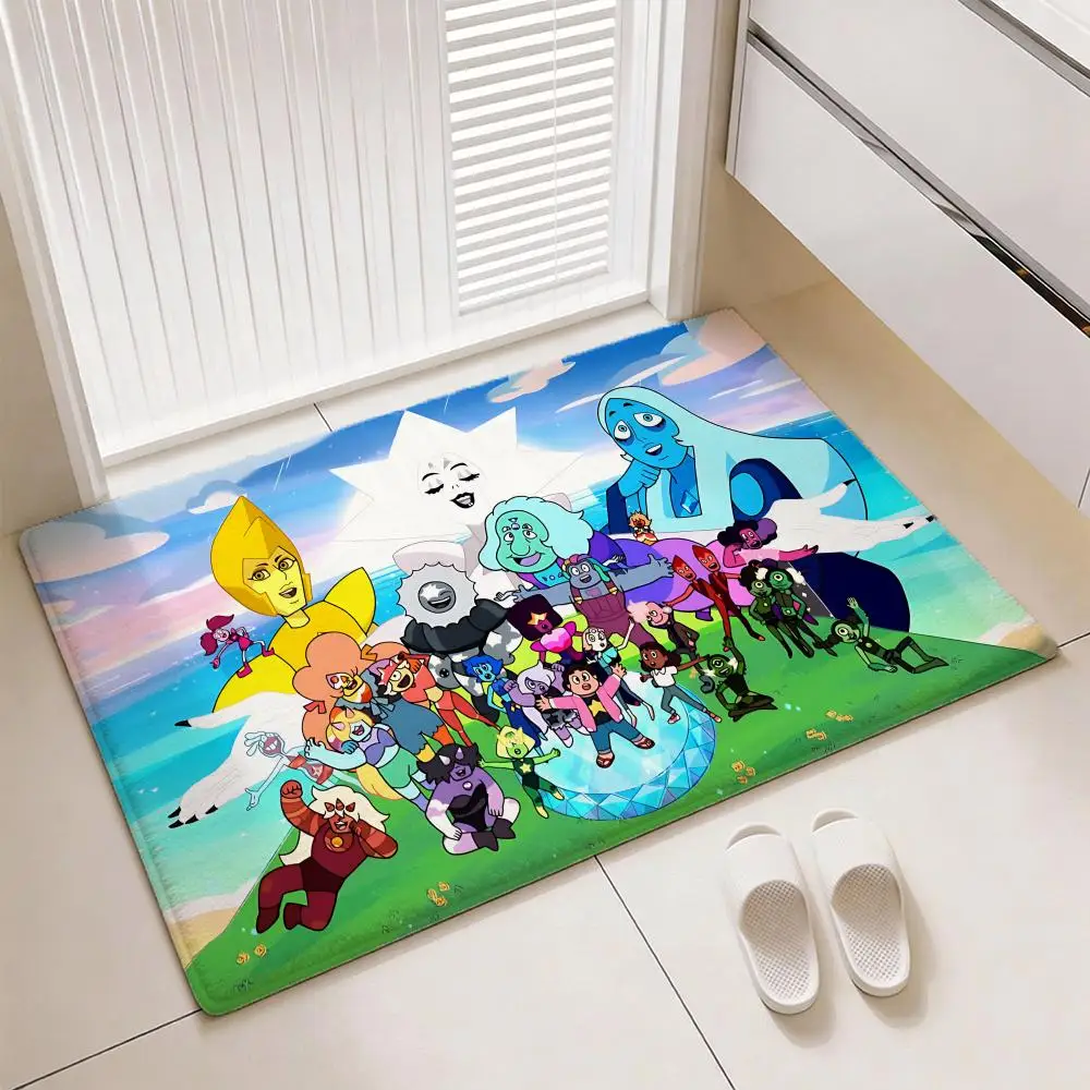 Animation S-Steven Universe Futures Floor Mat Soft Thickened Flannel Door Mat Non-Slip Living Room Rug Home Decor