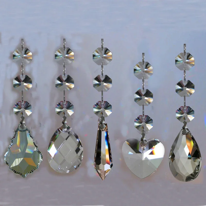 

25pcs Chandelier Parts Glass Lamp Prisms K9 Glass Suncatcher Prism Hanging Drop Pendants Pendant Room stuff