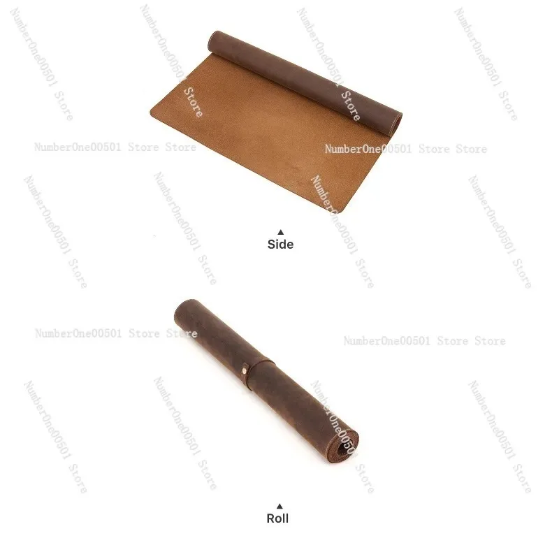 لوحة ماوس جلدية على شكل حصان عتيق، حصيرة مكتب كبيرة غير قابلة للانزلاق ومقاومة للحرارة لألعاب المكتب #1