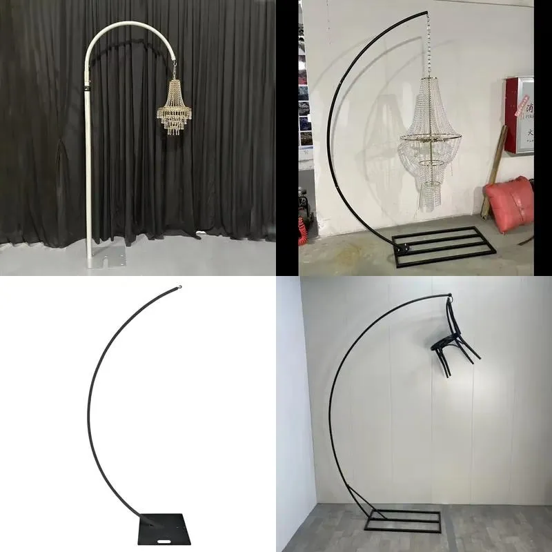 Heavy Duty Floor Screen European Crystal Lamp Wedding Background Frame Wrought Iron Removable Chandelier Bracket Aluminum