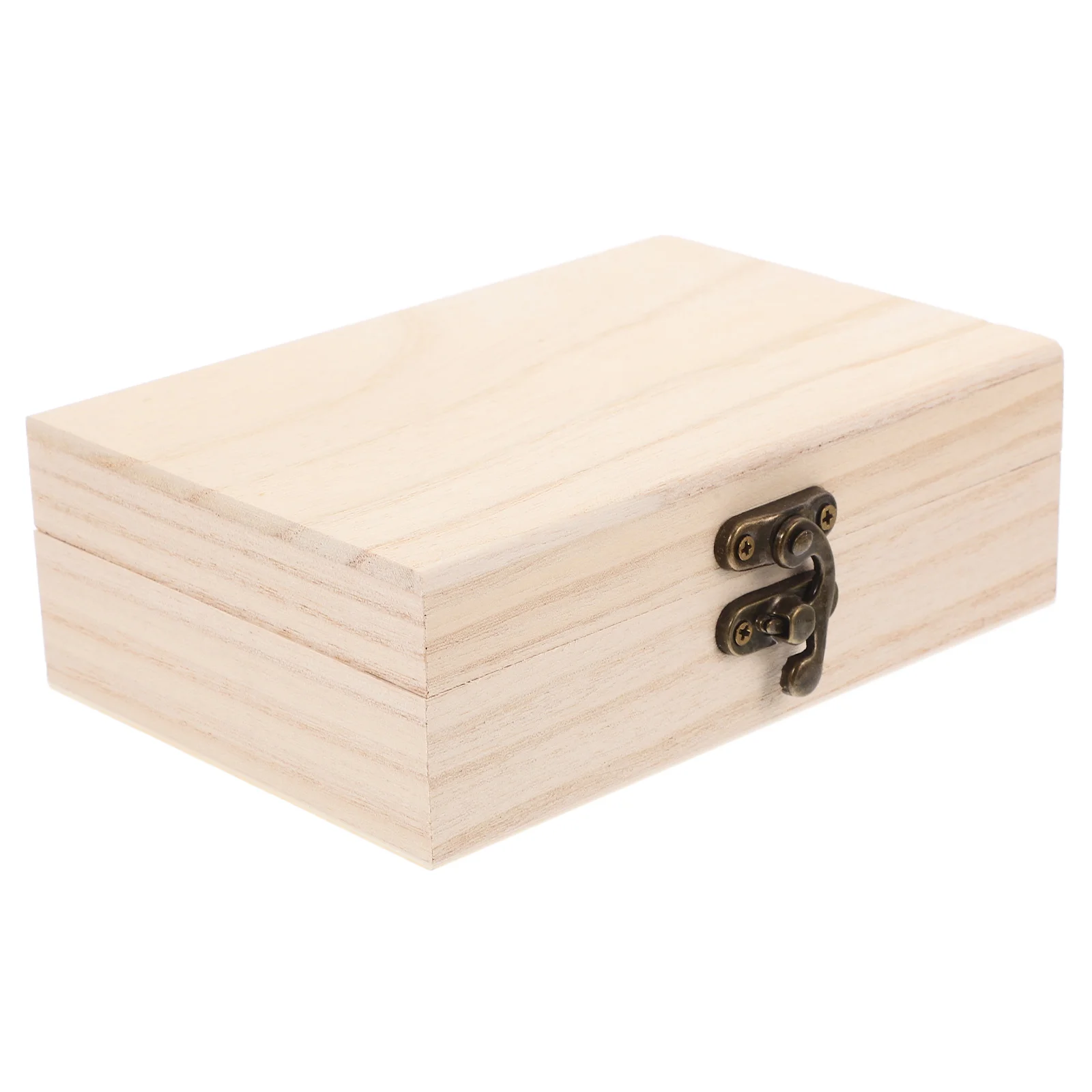 Wooden Storage Box DIY Handmade Keepsake Caja Madera Boxes Treasure Chest Mini Craft Bulk Supplies Travel