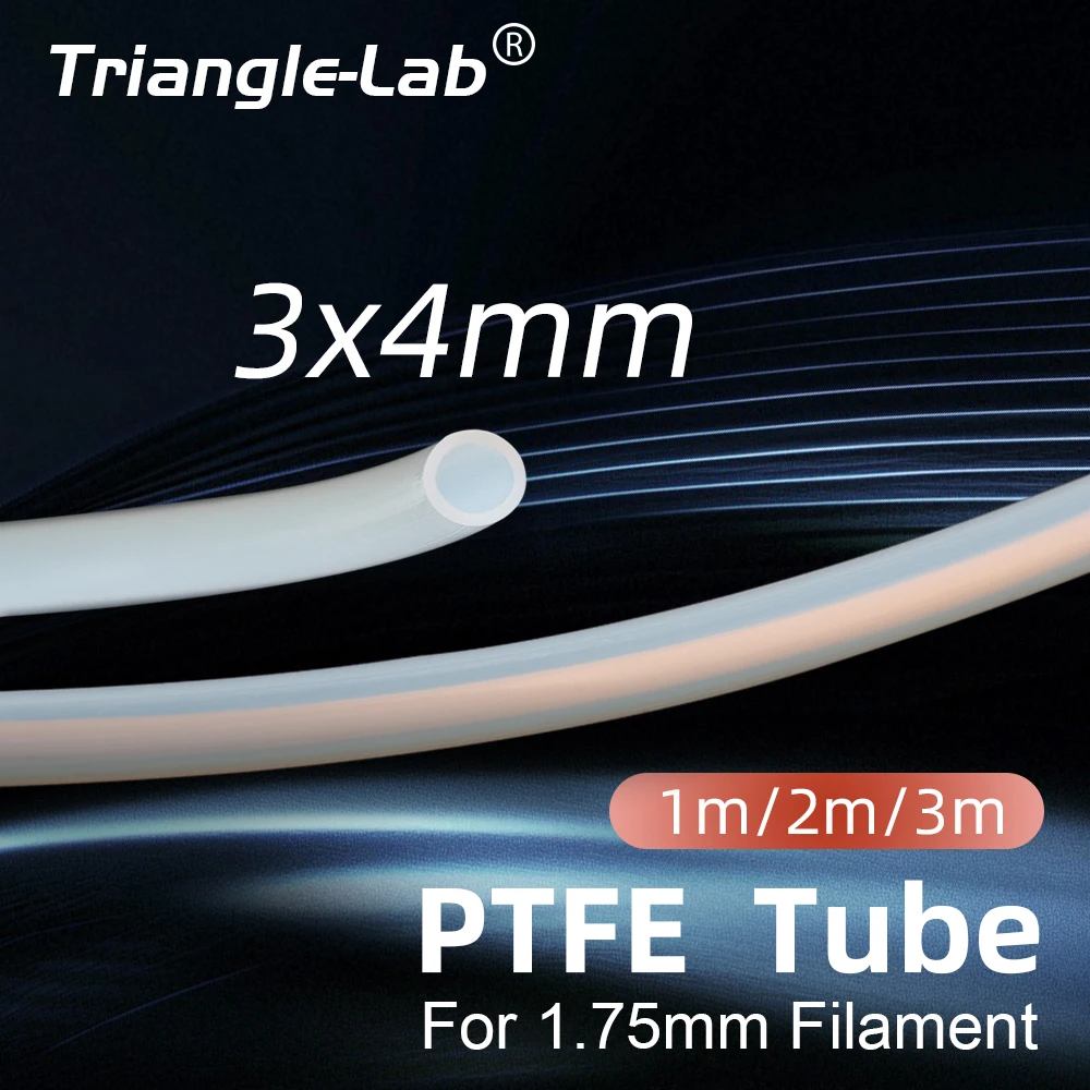 

Треугольная трубка из ПТФЭ 3X4 мм, 3 мм х 4 мм, ID3 мм, наружный диаметр 4 мм, гладкая сменная трубка из Ptfe для Rabbit MMU, 1,75 мм, нить HOTEND EXTRUDEr