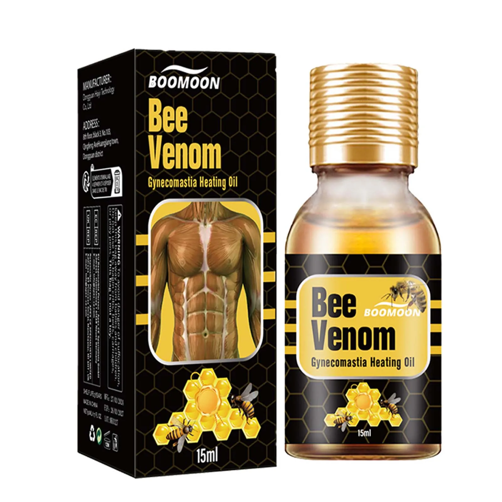 Gynecomastia Tightening  Venom Oil Effectively Shrinks Men Chest Remove Excess Oil for Breast Firm Massage Serum