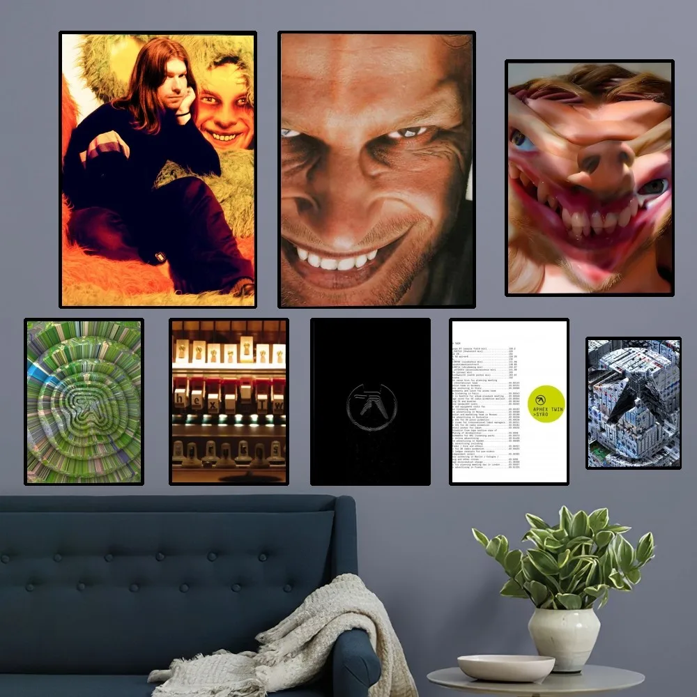 Aphex Twin DJ Poster Club Kraft Paper Prints Rules Poster Vintage Home Room Cafe Bar Art Wall Decor Aesthetic Painting