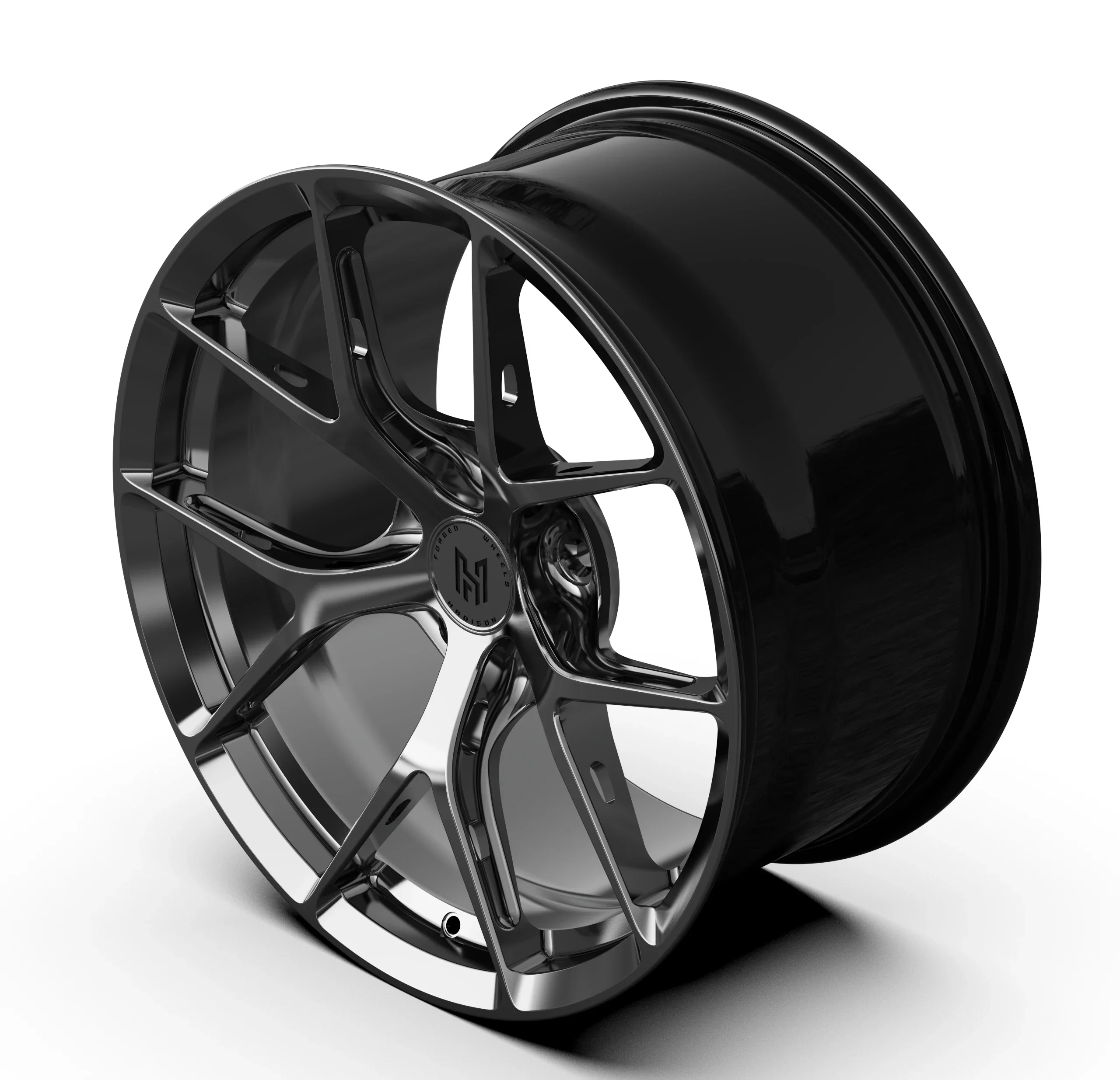 HADISON HD1274 Customizable 6061-T6 Aluminum Alloy Forged Wheel High Gloss Black Super Light Weight 4/5/6 Holes Any Width/Offset