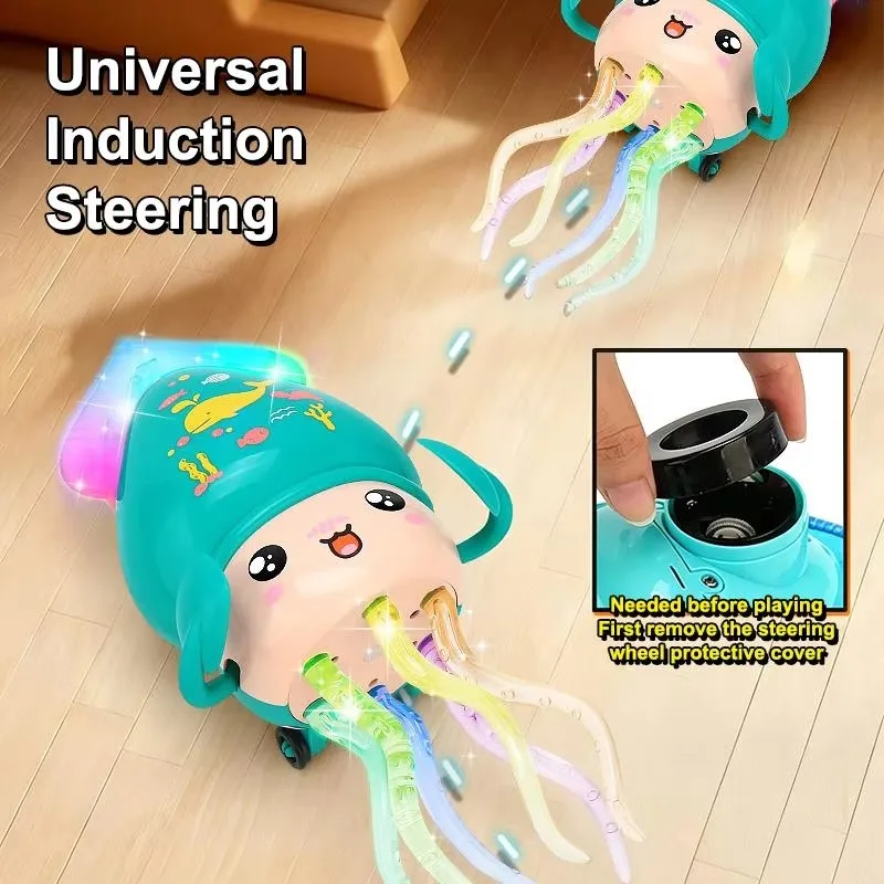Electric Dancing Octopus Interactive Toy LED Light Up Funny Stress Relief Toy Automatic Obstacle Avoidance Educational Toy view 4