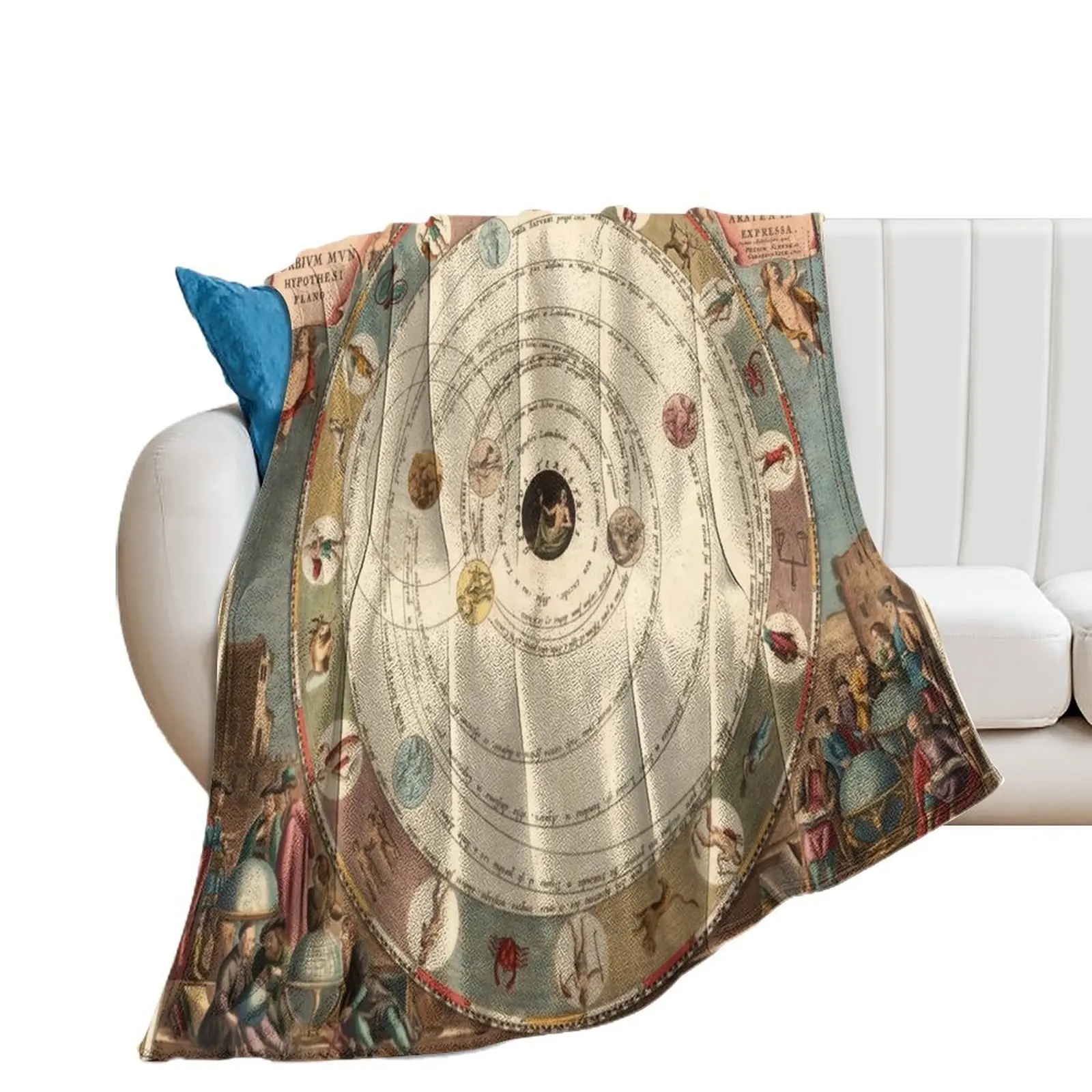 

Vintage Zodiac Circle with Horoscope Throw Blanket funny gift For Baby Blankets