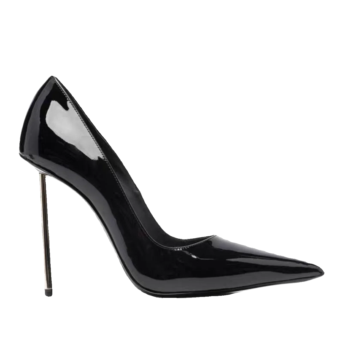 2024 nuovi tacchi alti da donna in pelle verniciata nera oro Stiletto scarpe da donna bocca superficiale scarpe Petite a punta