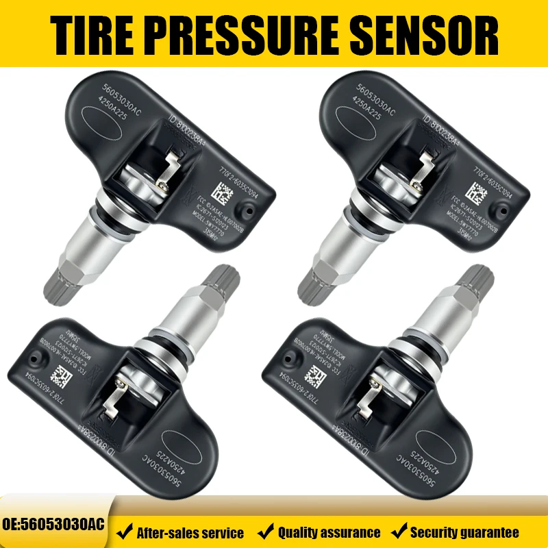 1/4 Buah Sensor Pemantau Tekanan Ban 315MHZ TPMS 56053030AC,56053030AB Cocok untuk Dodge Avenger Grand Caravan Durango Jeep