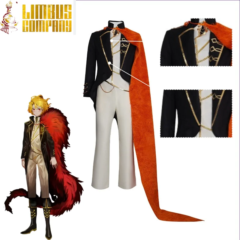 Limbus Company Sancho Cosplay Costume Set Game-Accurate Prince Style Battle Outfit with Cape Wig Set for Anime Game Cosplay view 2