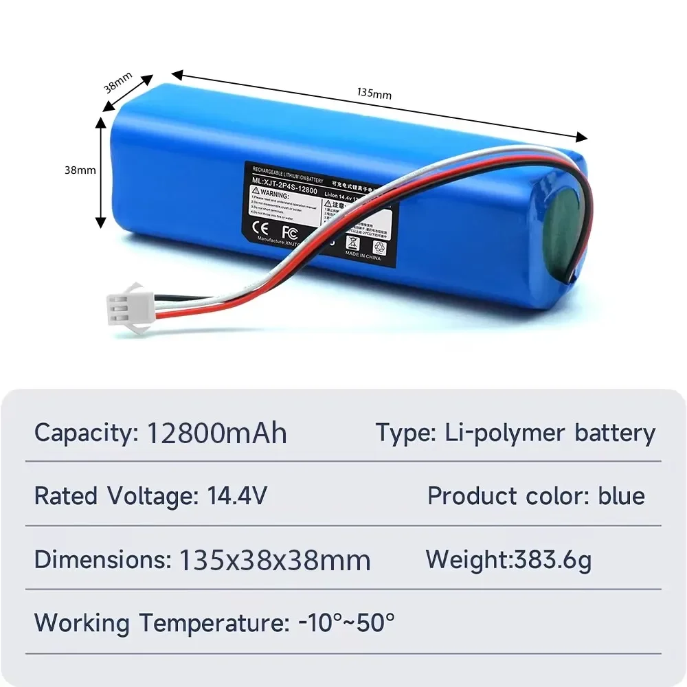 For Xiaomi Lydsto R1 rechargeable lithium-ion battery, robot vacuum cleaner,viomi s9,battery pack, genuine 12800mAh-5200mAh