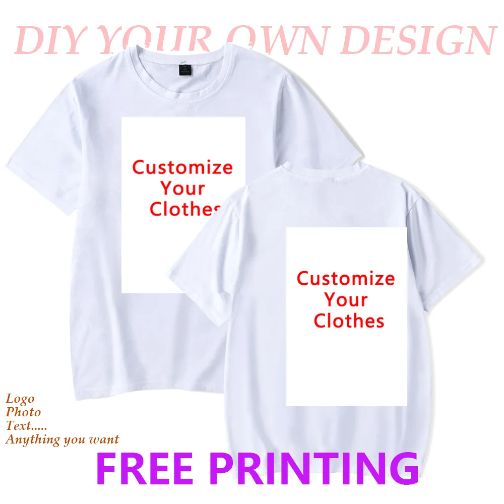 Customized Tops T-shirt Women's/Men's Casual Personalized Tops 2024 Fashion Short Sleeve Cosplay DIY Tee