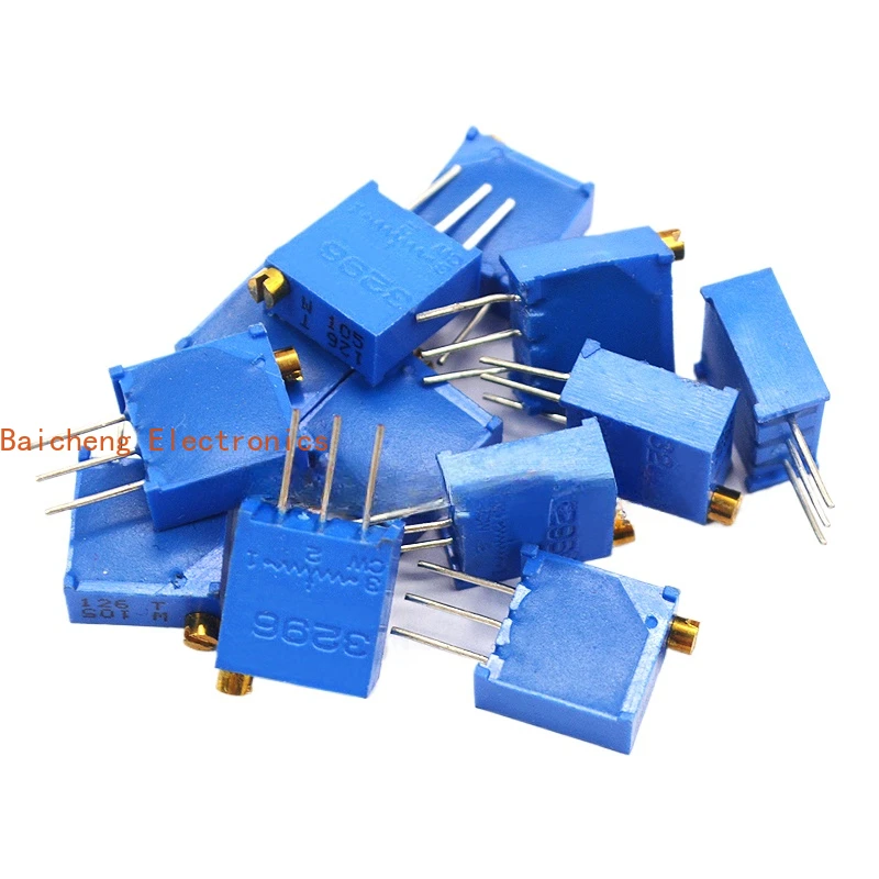 10PCS 3296W Potentiometer Precision Adjustable Resistance Multi-turn Trimming 1K 2K 5K 10K 100K 103 100R Trimmer Potentiometer