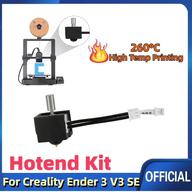 

Ender 3 V3 SE Hotend Kit Heating Block Kit Bimetallic Throat 24V 40W Hotend Kit for Creality 3D Printer