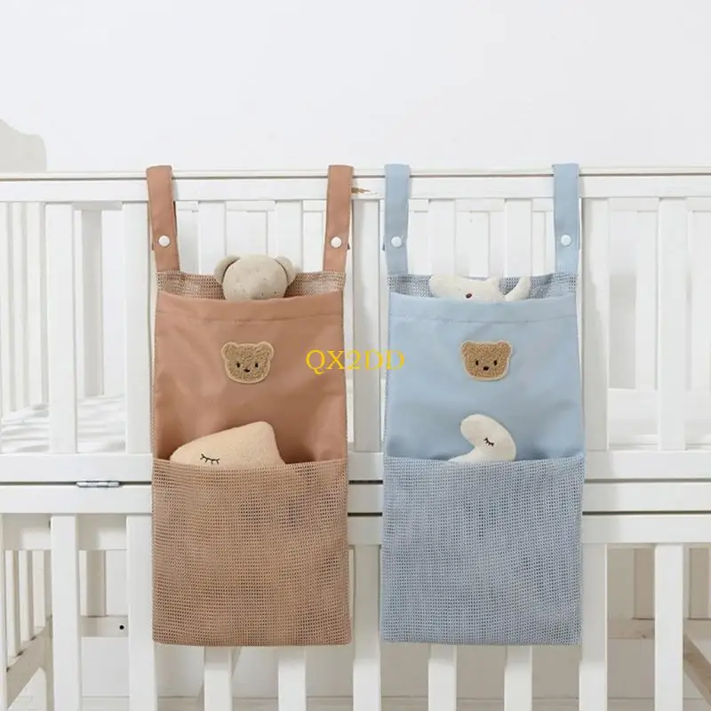 QX2D Lightweight Baby Crib Bag with Strong Hook Multiple Compartment Design Travel Friendly Bag for Diapers Bottles