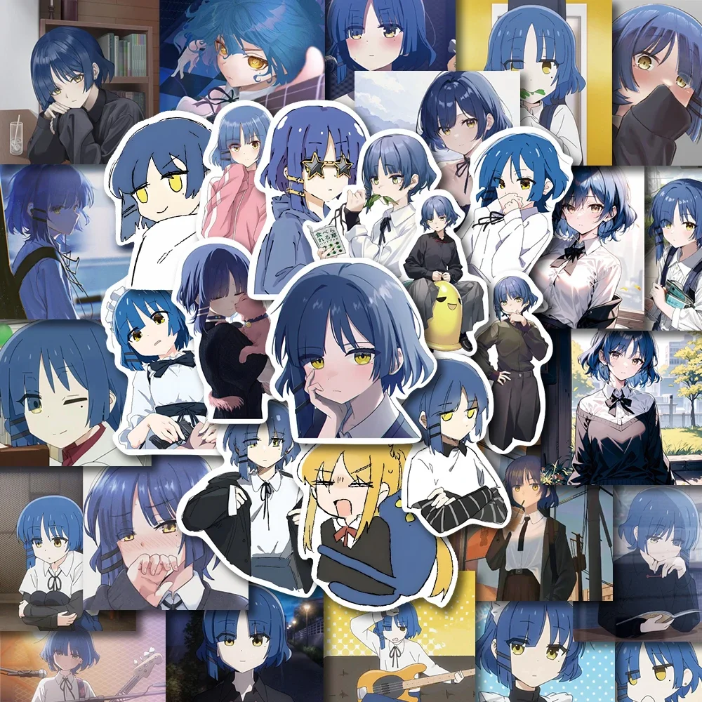 10/63Pcs BOCCHI THE ROCK! Anime Stickers Kawaii Printing Yamada Ryo Stickers Phone Book Decoration Art Supplies Stationery Decal